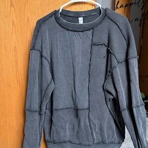 Zyia Waffle Crewneck Sweatshirt